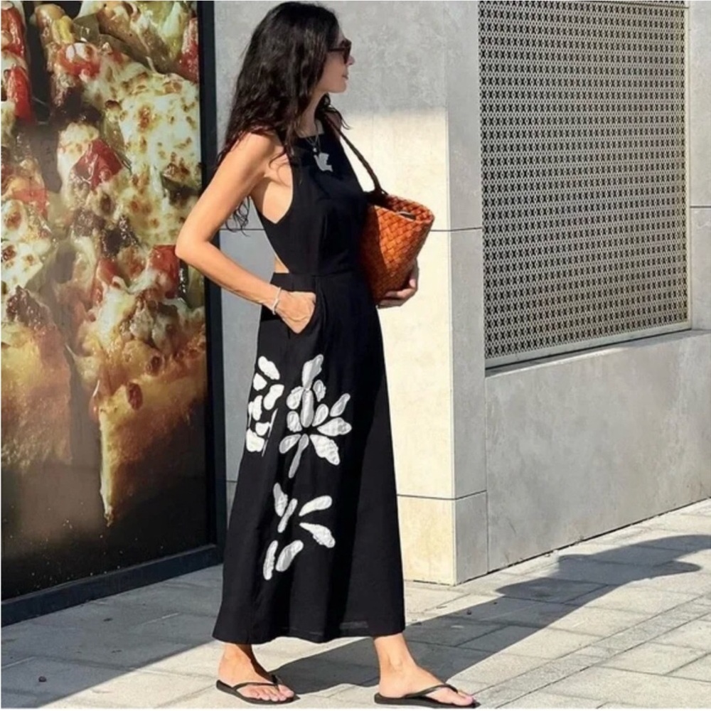 NWT Zara Floral Embroidered Dress
